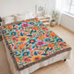 Mexican Floral Fiesta Pattern 050 - 60" x 80" Heirloom Woven Blanket