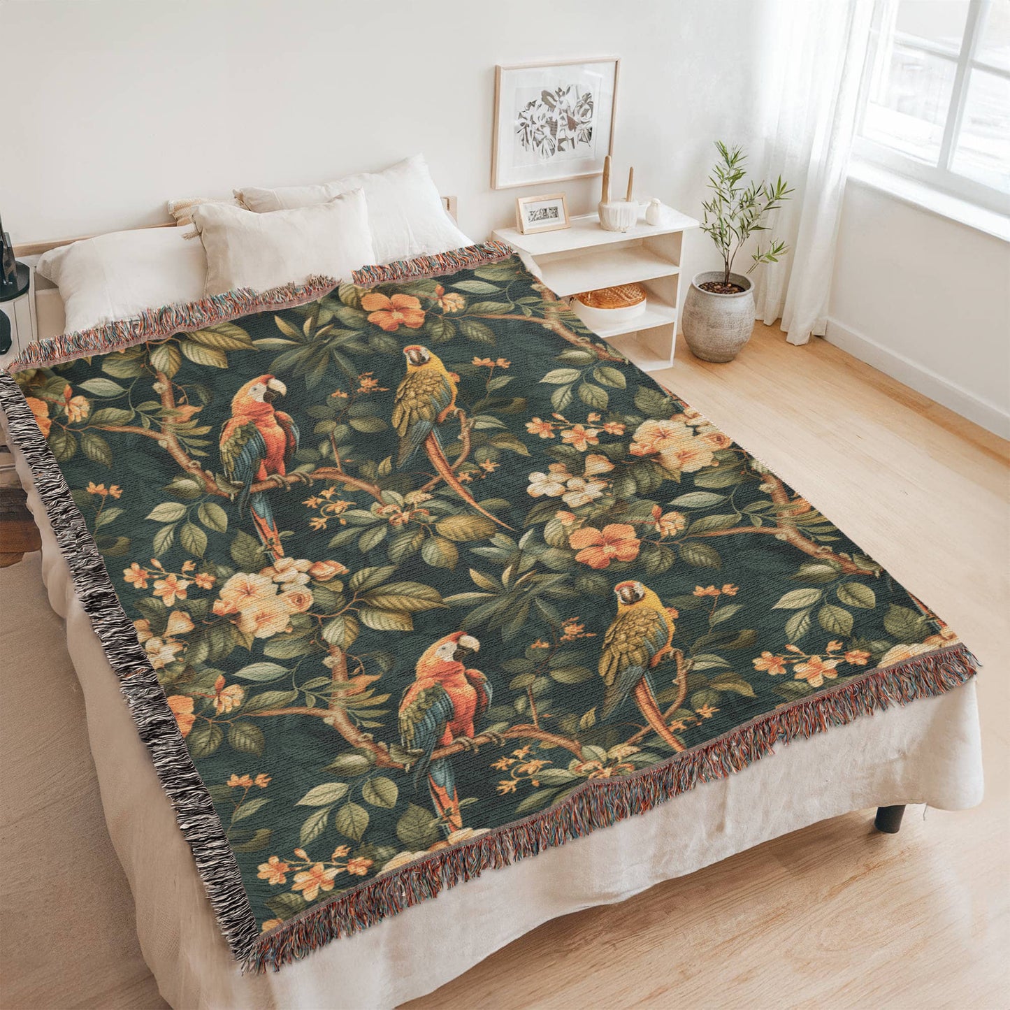 Chinoiserie Pattern 036 - 60" x 80" Heirloom Woven Blanket