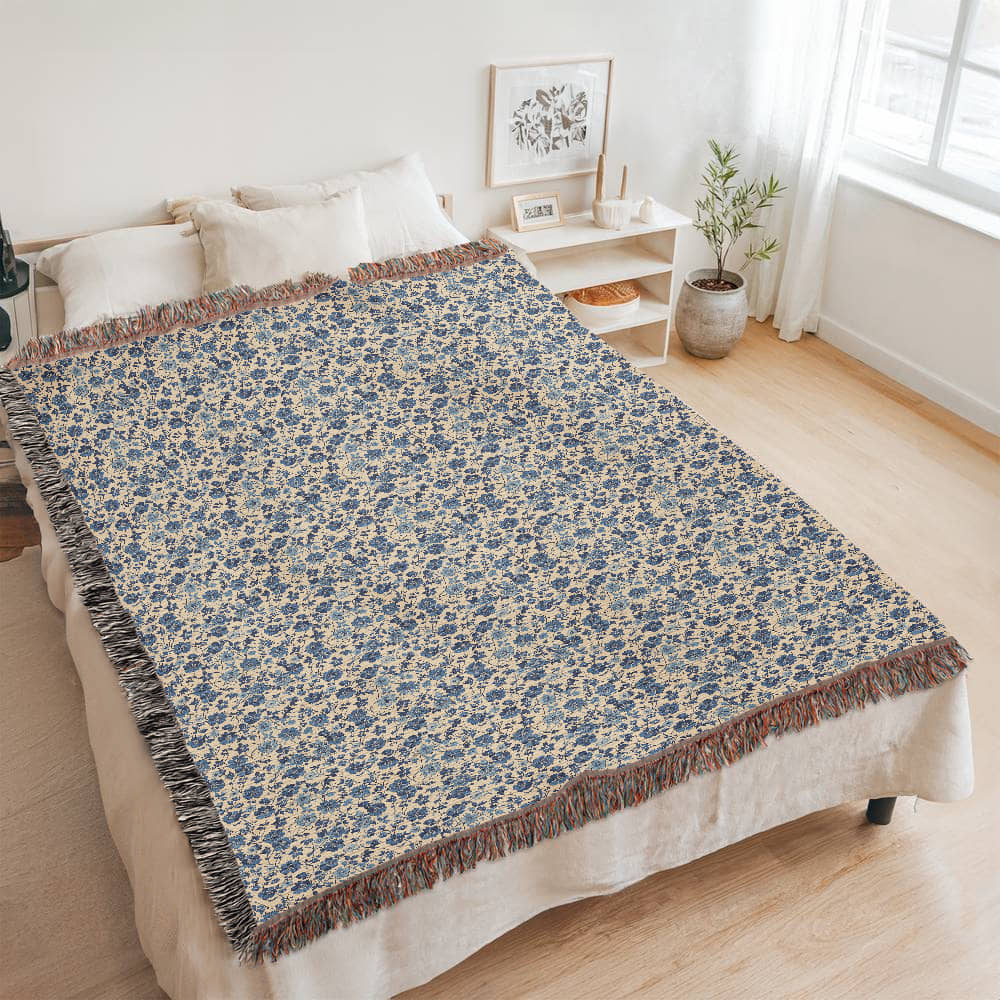 Chinese Ornament Pattern 011 - 60" x 80" Heirloom Woven Blanket