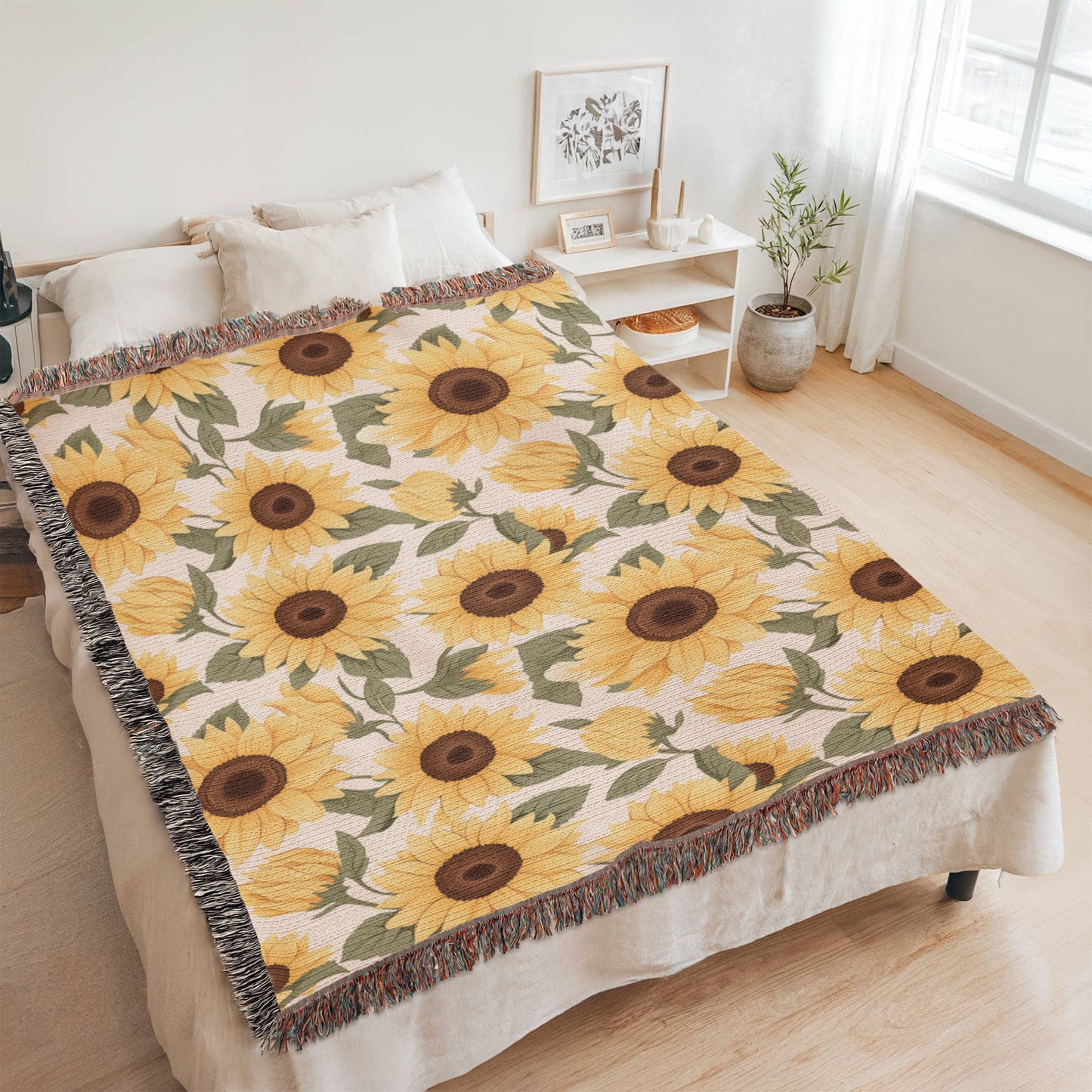 Spring Flowers Pattern 001 - 60" x 80" Heirloom Woven Blanket