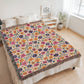 Mexican Floral Fiesta Pattern 008 - 60" x 80" Heirloom Woven Blanket