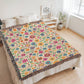 Mexican Floral Fiesta Pattern 005 - 60" x 80" Heirloom Woven Blanket
