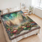 Festive Christmas Winter Scene 001 - 60" x 80" Heirloom Woven Blanket