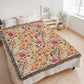 Mexican Floral Fiesta Pattern 004 - 60" x 80" Heirloom Woven Blanket