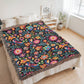 Mexican Floral Fiesta Pattern 053 - 60" x 80" Heirloom Woven Blanket