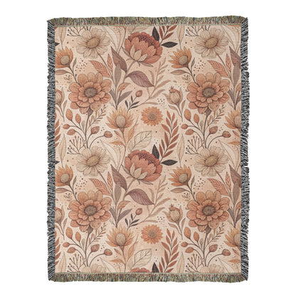 Oversized Floral Pattern 013 - 60" x 80" Heirloom Woven Blanket