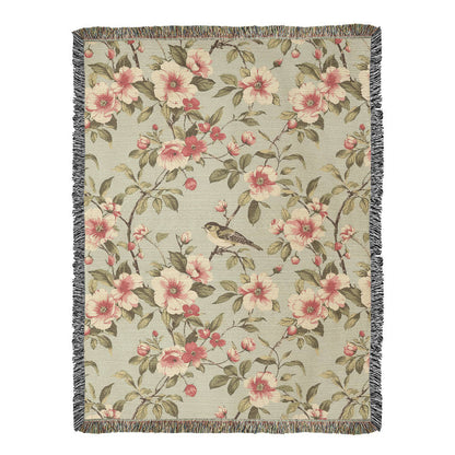 Chinoiserie Pattern 025 - 60" x 80" Heirloom Woven Blanket