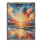 Colorful Sunset 10 - 60" x 80" Heirloom Woven Blanket