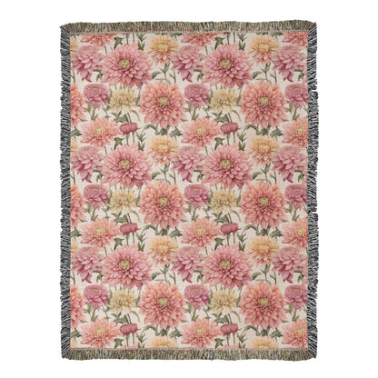 Spring Flowers Pattern 021 - 60" x 80" Heirloom Woven Blanket