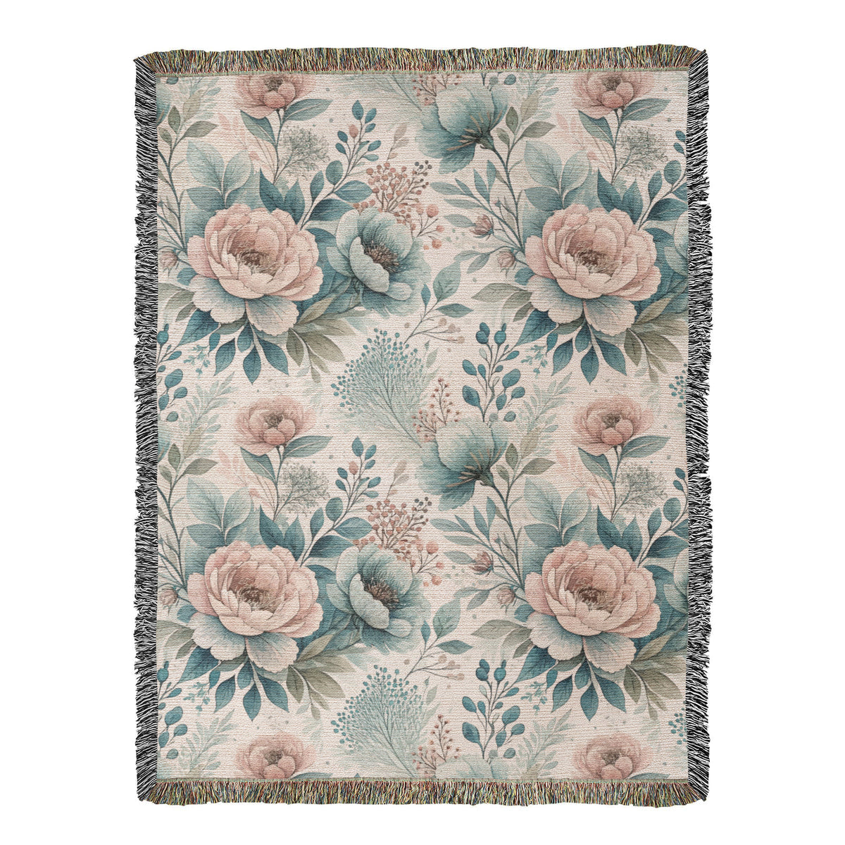 Oversized Floral Pattern 008 - 60" x 80" Heirloom Woven Blanket