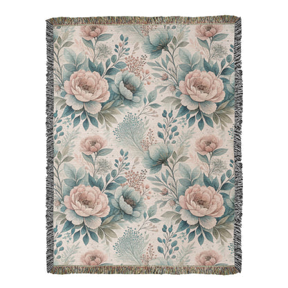 Oversized Floral Pattern 008 - 60" x 80" Heirloom Woven Blanket