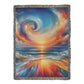 Colorful Sunset 07 - 60" x 80" Heirloom Woven Blanket
