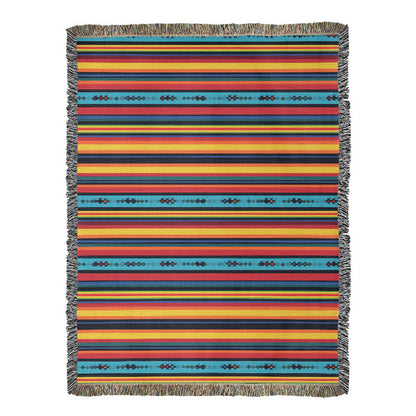 Mexican Textile Pattern 009 - 60" x 80" Heirloom Woven Blanket