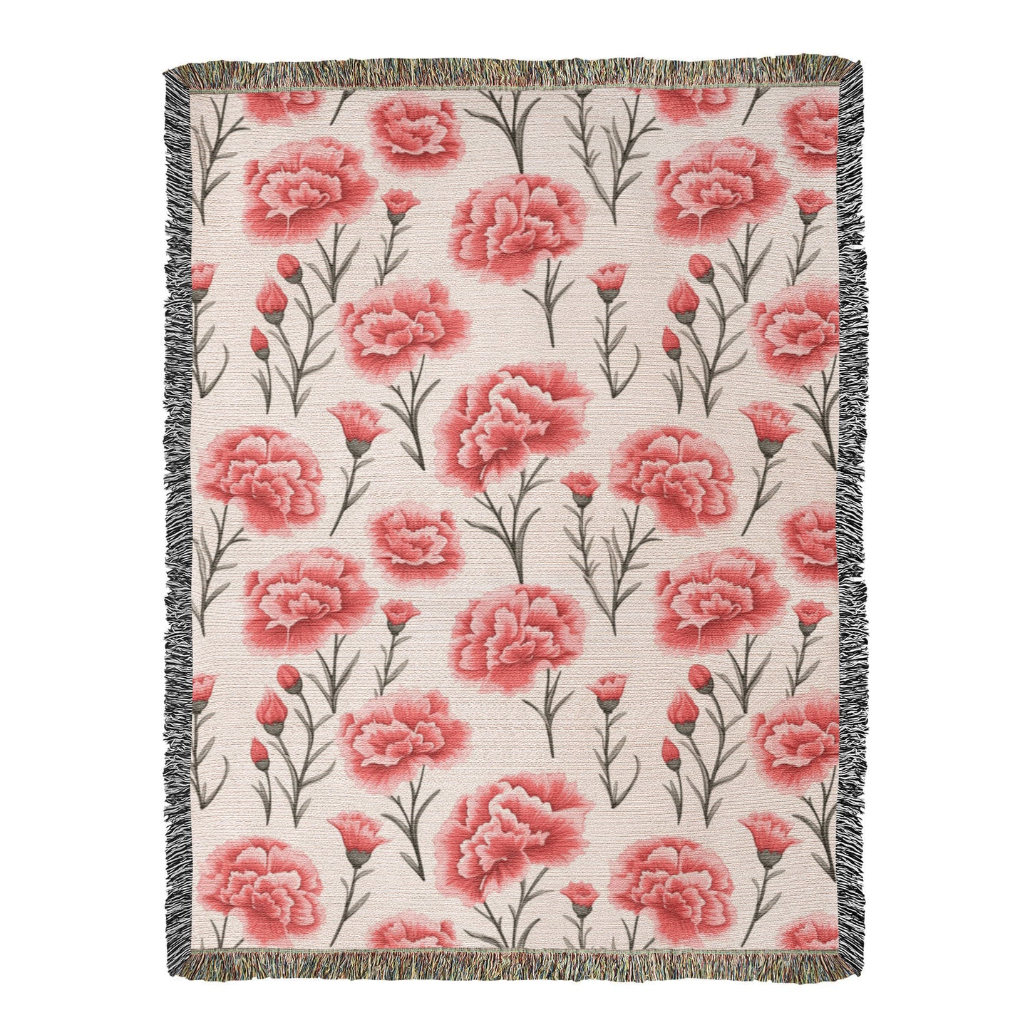 Spring Flowers Pattern 005 - 60" x 80" Heirloom Woven Blanket