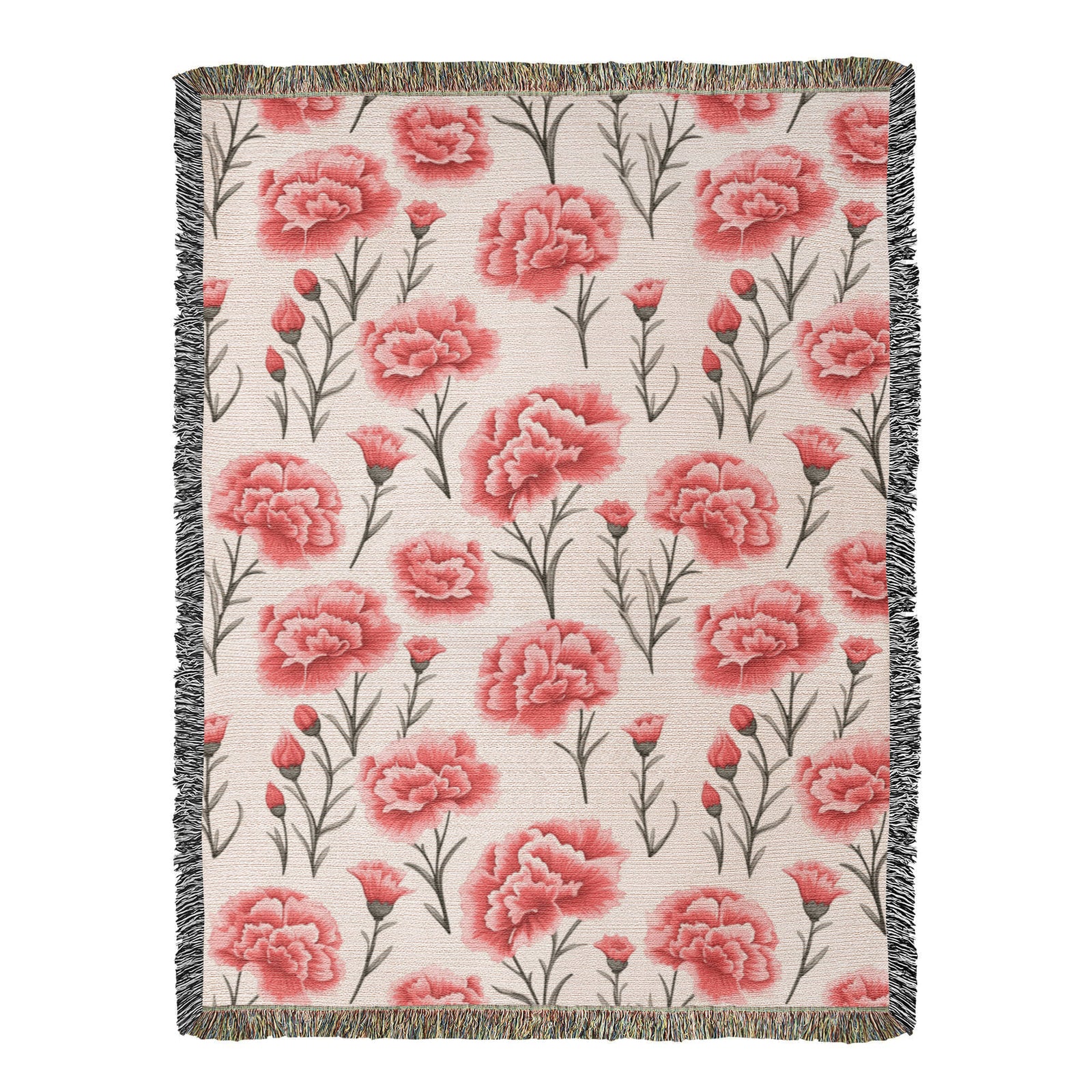 Spring Flowers Pattern 005 - 60" x 80" Heirloom Woven Blanket