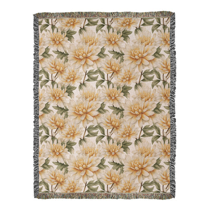 Spring Flowers Pattern 004 - 60" x 80" Heirloom Woven Blanket