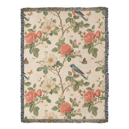 Chinoiserie Pattern 034 - 60" x 80" Heirloom Woven Blanket