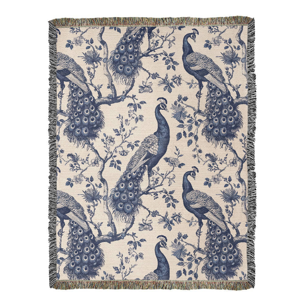 Chinese Ornament Pattern 005 - 60" x 80" Heirloom Woven Blanket