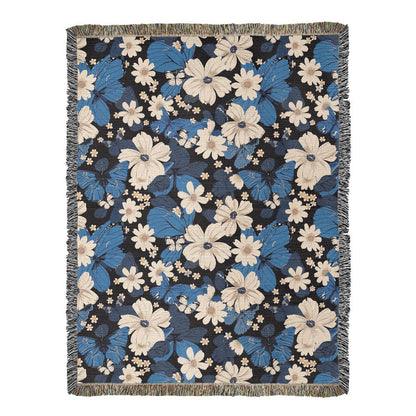Butterflies And Flowers Pattern 025 - 60" x 80" Heirloom Woven Blanket