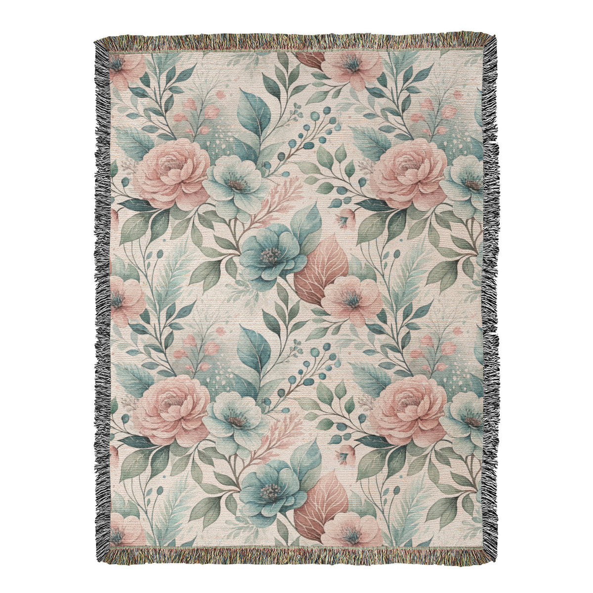 Oversized Floral Pattern 007 - 60" x 80" Heirloom Woven Blanket
