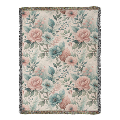 Oversized Floral Pattern 007 - 60" x 80" Heirloom Woven Blanket