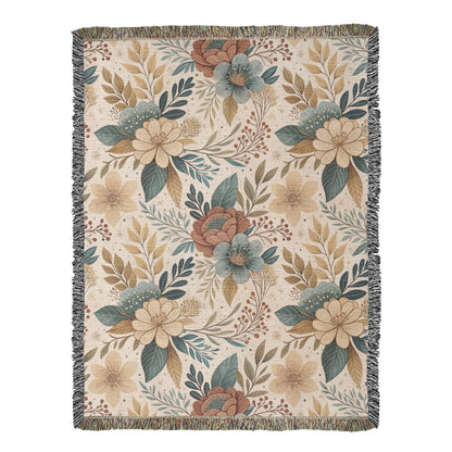 Oversized Floral Pattern 014 - 60" x 80" Heirloom Woven Blanket