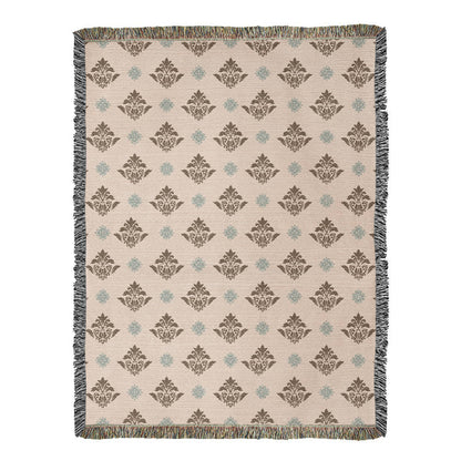 Damask Pattern 007 - 60" x 80" Heirloom Woven Blanket