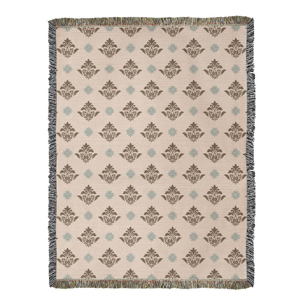 Damask Pattern 007 - 60" x 80" Heirloom Woven Blanket