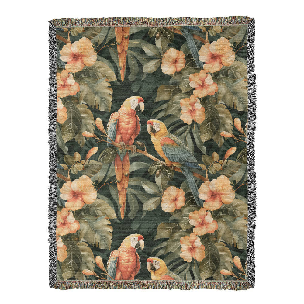 Chinoiserie Pattern 030 - 60" x 80" Heirloom Woven Blanket