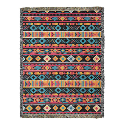 Mexican Textile Pattern 011 - 60" x 80" Heirloom Woven Blanket