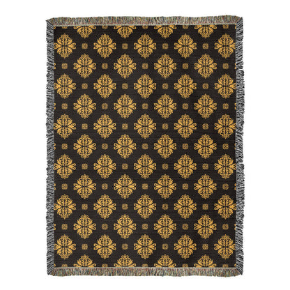 Damask Pattern 027 - 60" x 80" Heirloom Woven Blanket