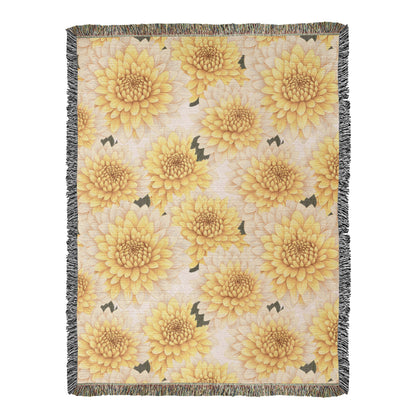 Spring Flowers Pattern 016 - 60" x 80" Heirloom Woven Blanket