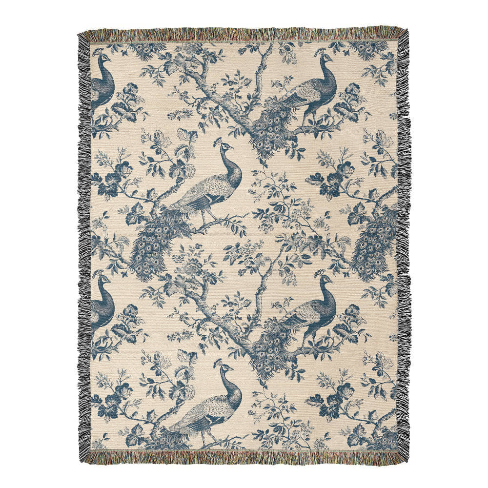 Chinese Ornament Pattern 004 - 60" x 80" Heirloom Woven Blanket