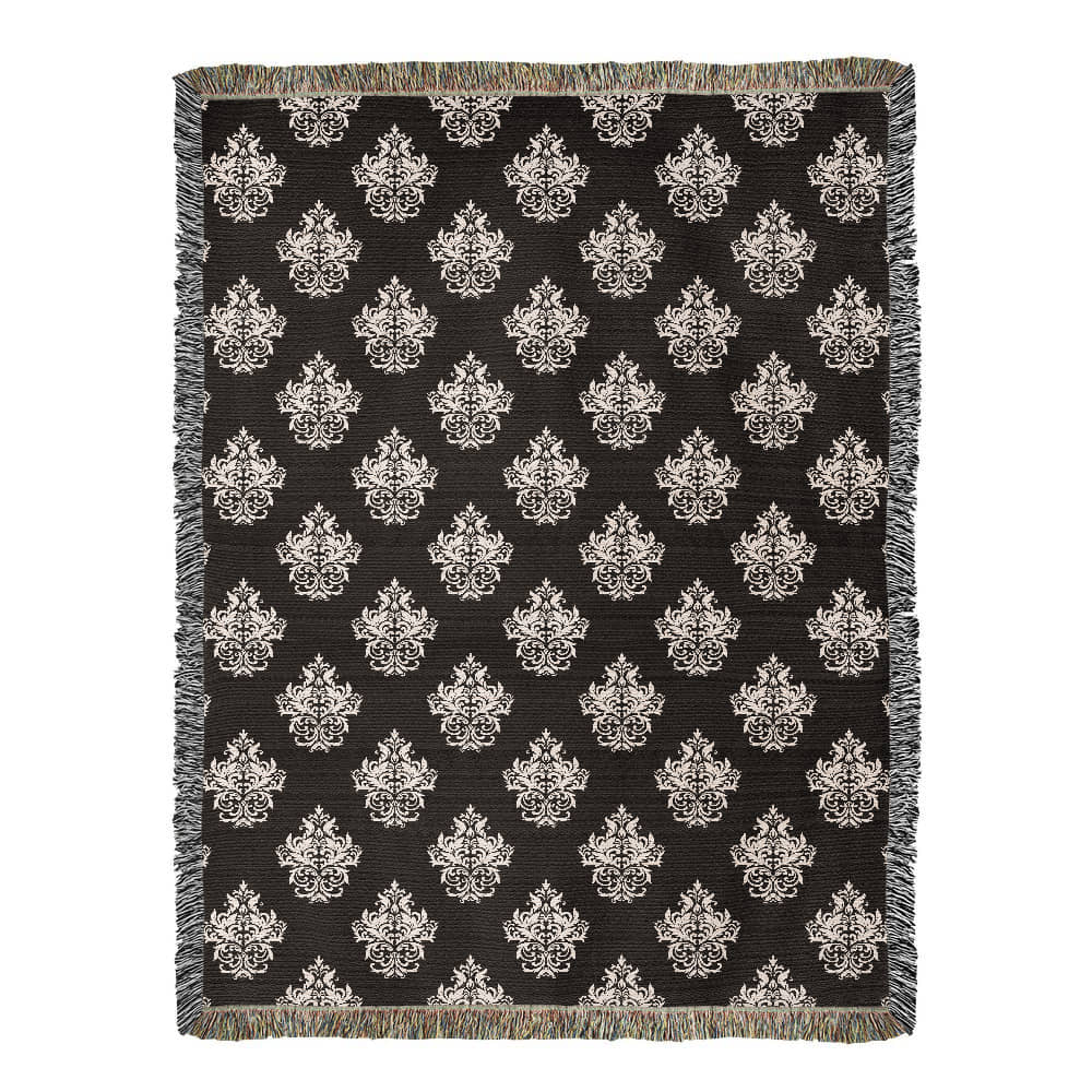 Damask Pattern 018 - 60" x 80" Heirloom Woven Blanket