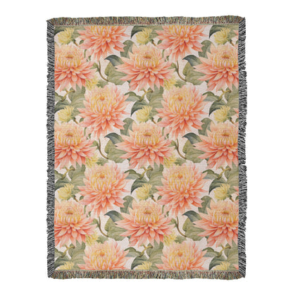 Spring Flowers Pattern 025 - 60" x 80" Heirloom Woven Blanket