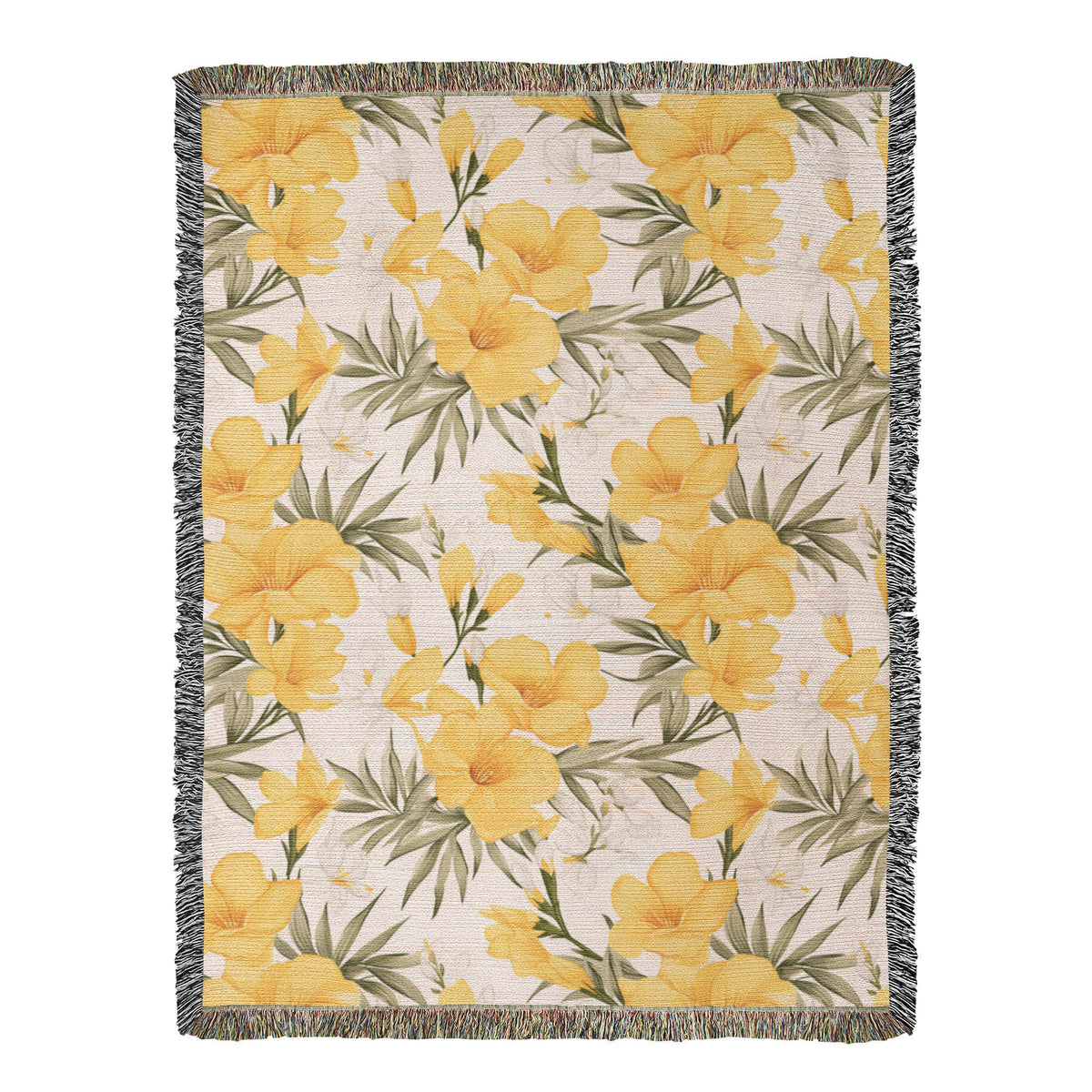 Spring Flowers Pattern 015 - 60" x 80" Heirloom Woven Blanket