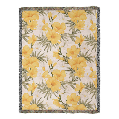 Spring Flowers Pattern 015 - 60" x 80" Heirloom Woven Blanket