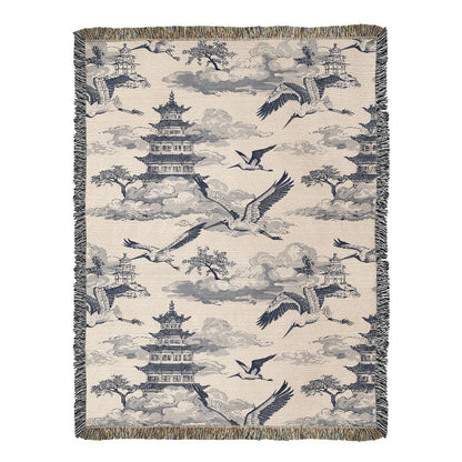 Chinese Ornament Pattern 006 - 60" x 80" Heirloom Woven Blanket