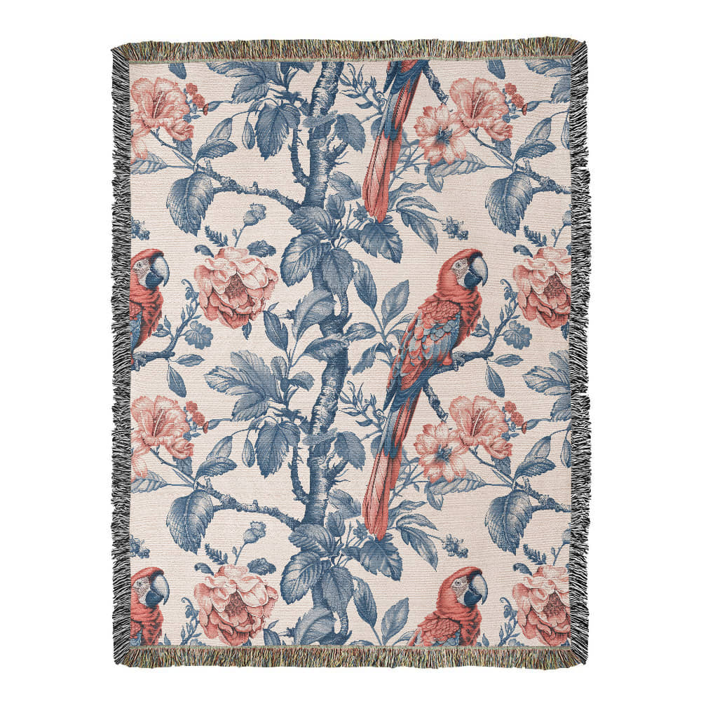 Chinese Ornament Pattern 002 - 60" x 80" Heirloom Woven Blanket