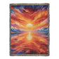 Colorful Sunset 12 - 60" x 80" Heirloom Woven Blanket