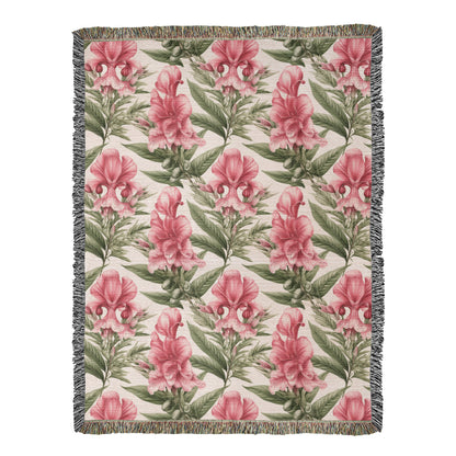 Spring Flowers Pattern 011 - 60" x 80" Heirloom Woven Blanket