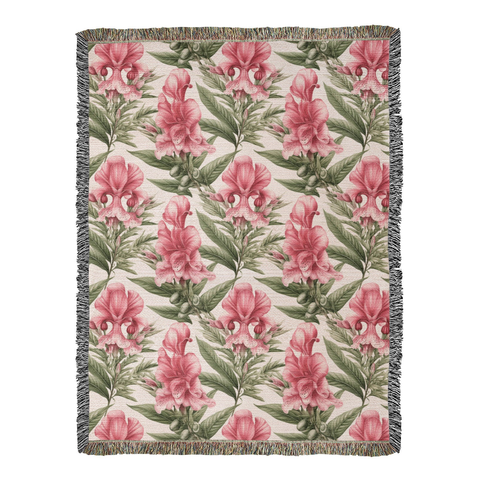 Spring Flowers Pattern 011 - 60" x 80" Heirloom Woven Blanket