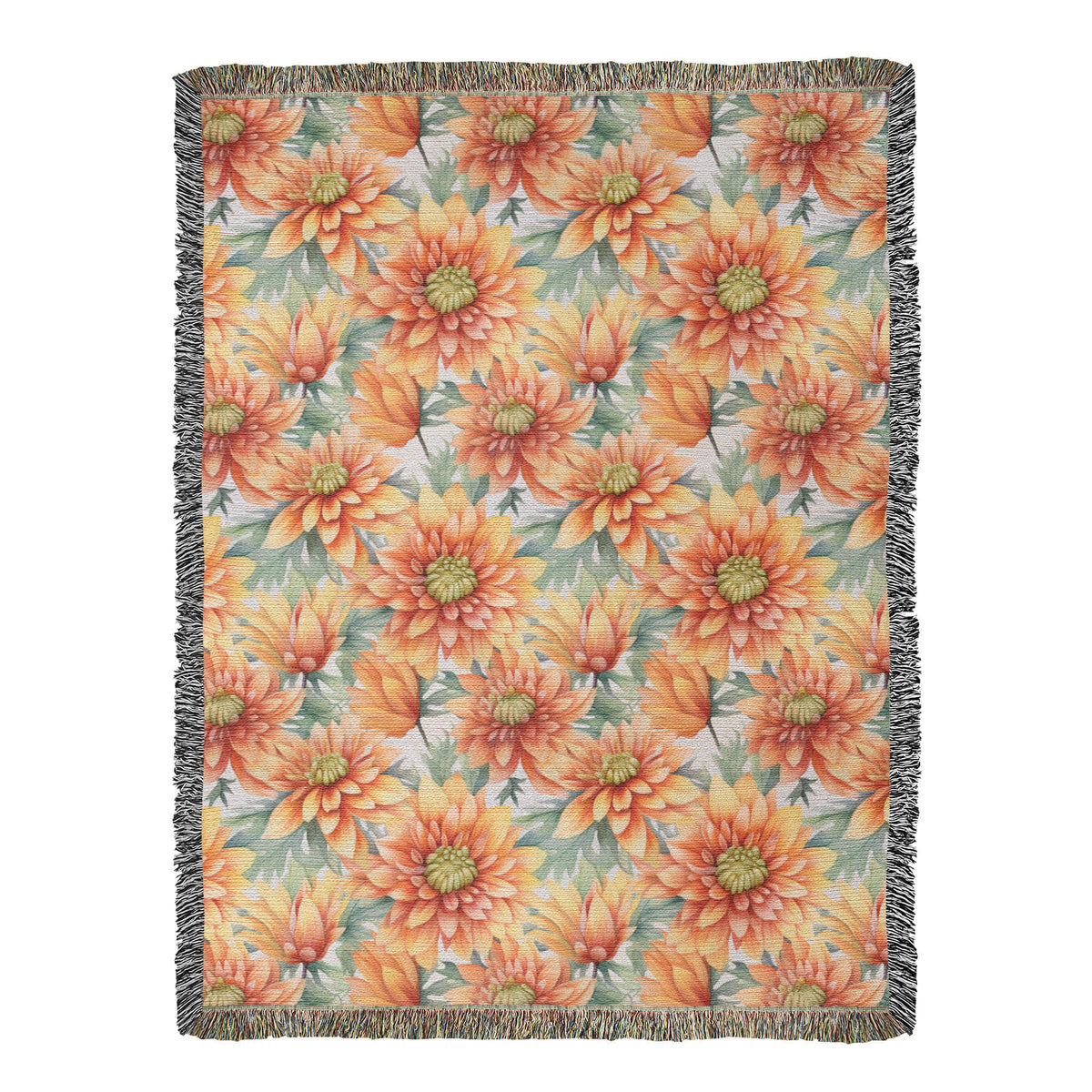 Spring Flowers Pattern 019 - 60" x 80" Heirloom Woven Blanket