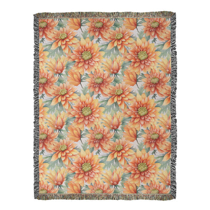 Spring Flowers Pattern 019 - 60" x 80" Heirloom Woven Blanket