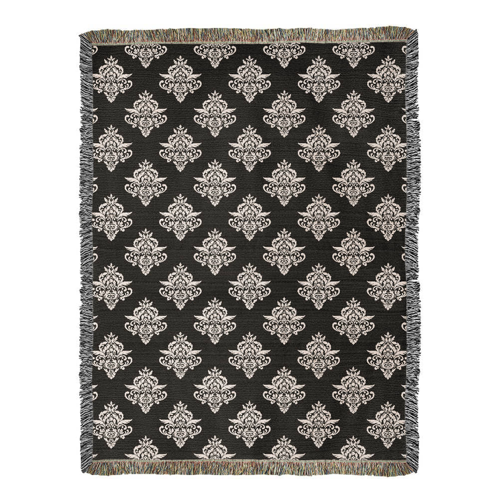 Damask Pattern 025 - 60" x 80" Heirloom Woven Blanket