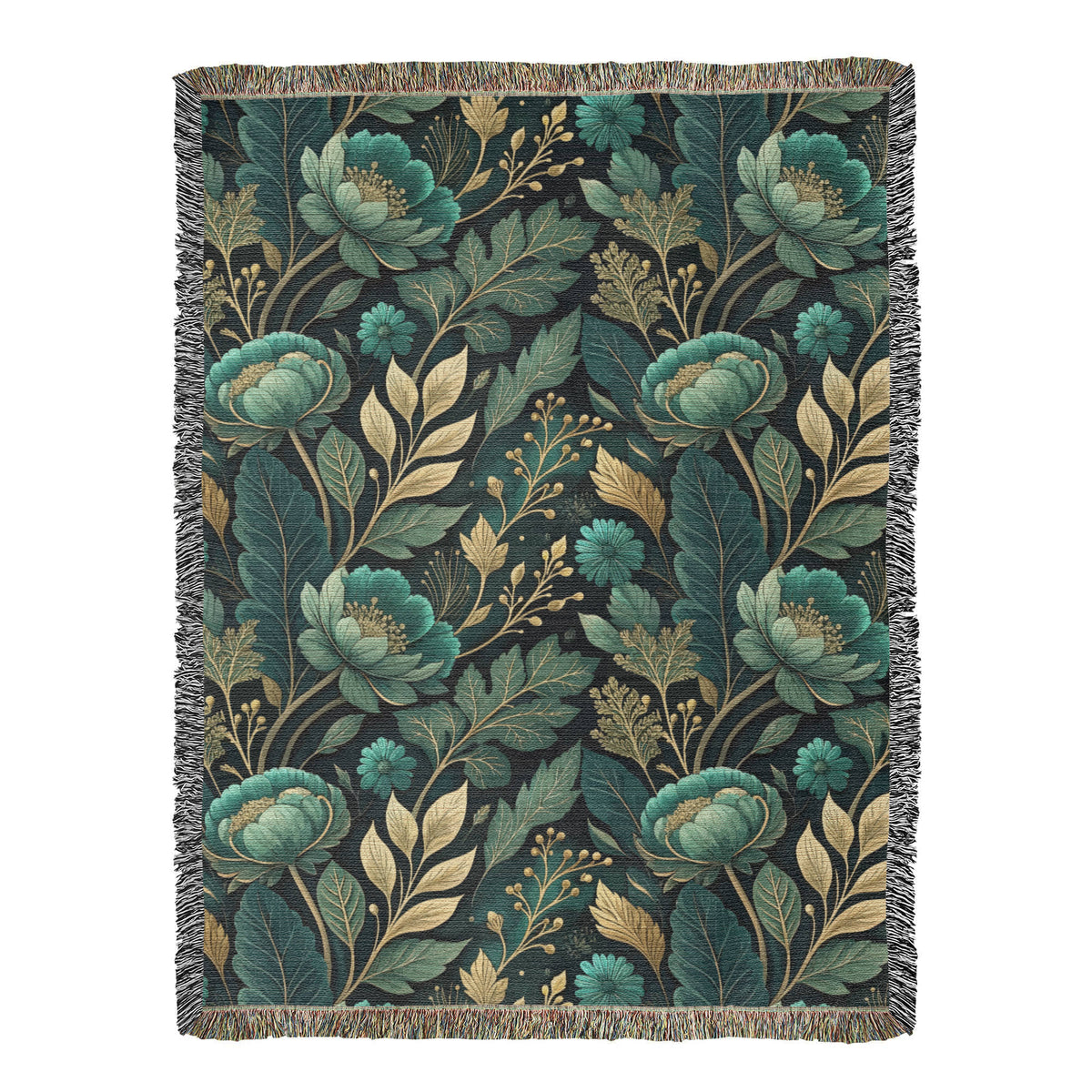 Oversized Floral Pattern 003 - 60" x 80" Heirloom Woven Blanket