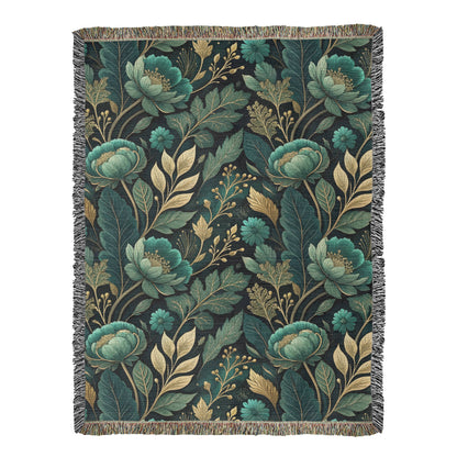 Oversized Floral Pattern 003 - 60" x 80" Heirloom Woven Blanket