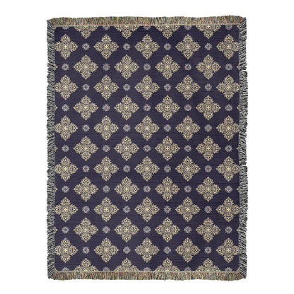 Damask Pattern 031 - 60" x 80" Heirloom Woven Blanket
