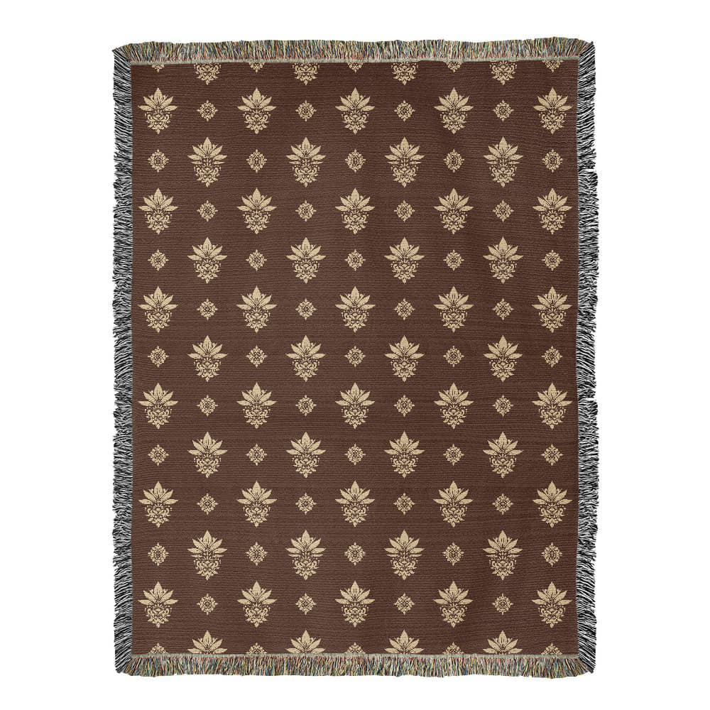 Damask Pattern 002 - 60" x 80" Heirloom Woven Blanket