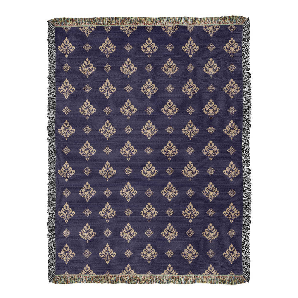 Damask Pattern 003 - 60" x 80" Heirloom Woven Blanket